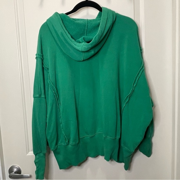 Free People We the Free Camden Hoodie Jolly Rancher Green XS - Picture 3 of 7